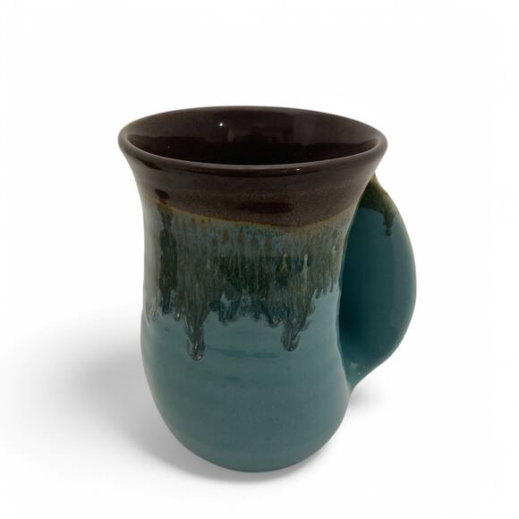 Clay In Motion Neher Pottery Hand Warmer Mugs Right Hand Signed 2014 2016 - Picture 2 of 9